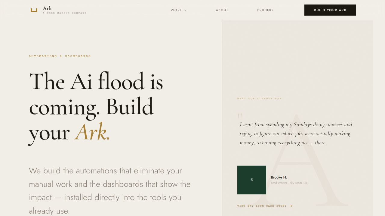 Ark — AI Automations & Dashboards for SMBs